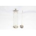 Antique Collectable Glass Perfume Snuff Bottle 925 Silver Labradorite Cap - 34
